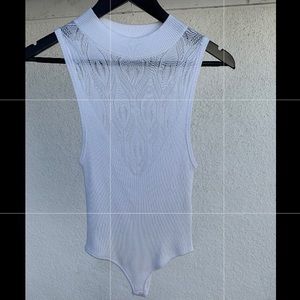 White Knit Bodysuit